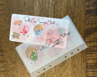 Self-Care Savings Challenge, A6 Tracker and Envelope
