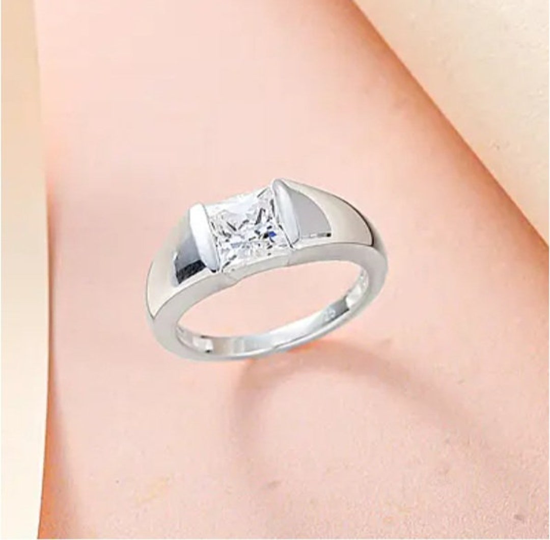 New! CZ Band Ring in Sterling Silver - Etsy