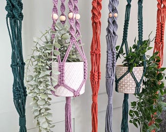 Handmade Macrame Plant Hanger | Boho Home Decor | Indoor Hanging Plant