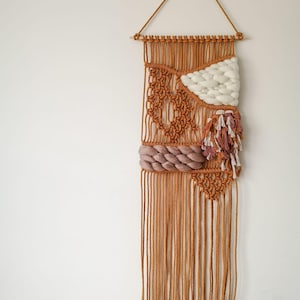 Macraweave Large Wall Hanging | Textural Fibre Art | Boho Wall Decor | Mustard
