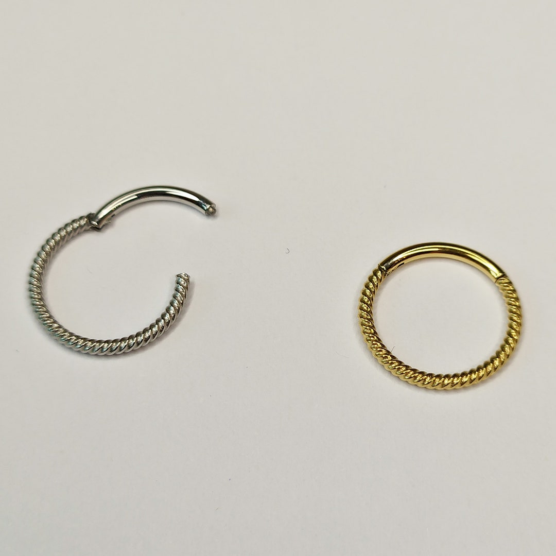 Anneaux De Piercing Septum Clicker En Acier Chirurgical 316L – Lot De 10 Anneaux Nez, Lèvre, Oreille Avec Diamants Étincelants