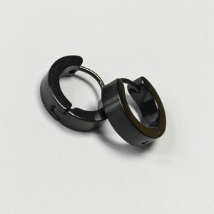 1 pair of matt hoop earrings stainless steel earrings men&#39;s folding hoop earrings stud earrings men