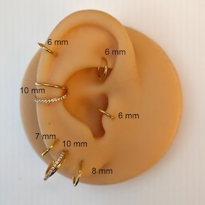 Piercing nez segment anneau septum nez anneau poitrine lèvres oreille charnière clicker acier inoxydable image 3