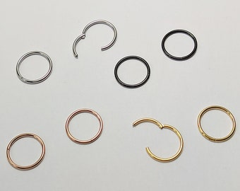 1 Paar Edelstahl Mini Piercing kleine Creolen Ohrringe in Gold Silber Ohrstecker Ringe Clicker