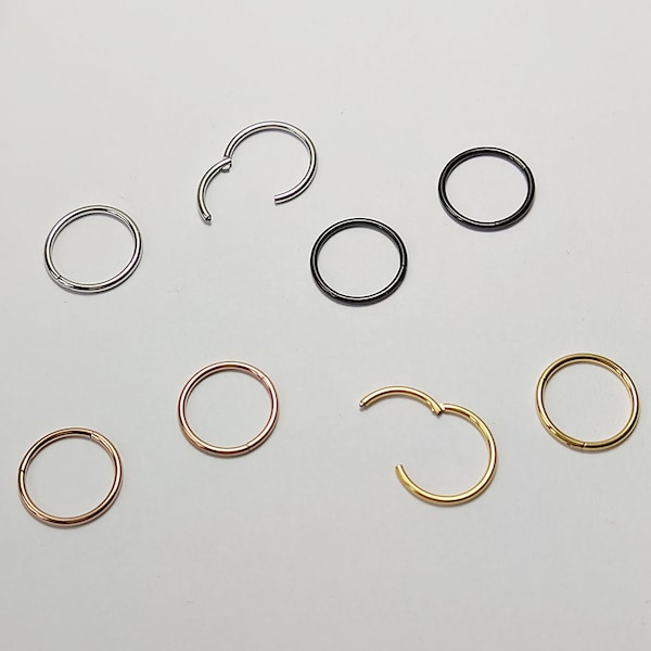 1 Paar Edelstahl Mini Piercing kleine Creolen Ohrringe in Gold Silber Ohrstecker Ringe Clicker