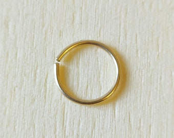 9K gold 0.5 mm nose ring 375 yellow gold nose piercing cartilage nose stud earring ear piercing solid