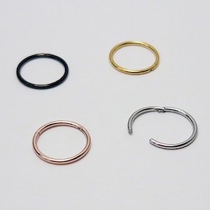 Nose Piercing Segment Ring Septum Nose Ring Breast Lip Ear Hinge Clicker Stainless Steel image 1