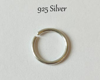 925er Silber Nasenring 0,6-1,2 mm Sterlingsilber Nasenpiercing Knorpel Nasenstecker Ohrring Ohrpiercing solid silver