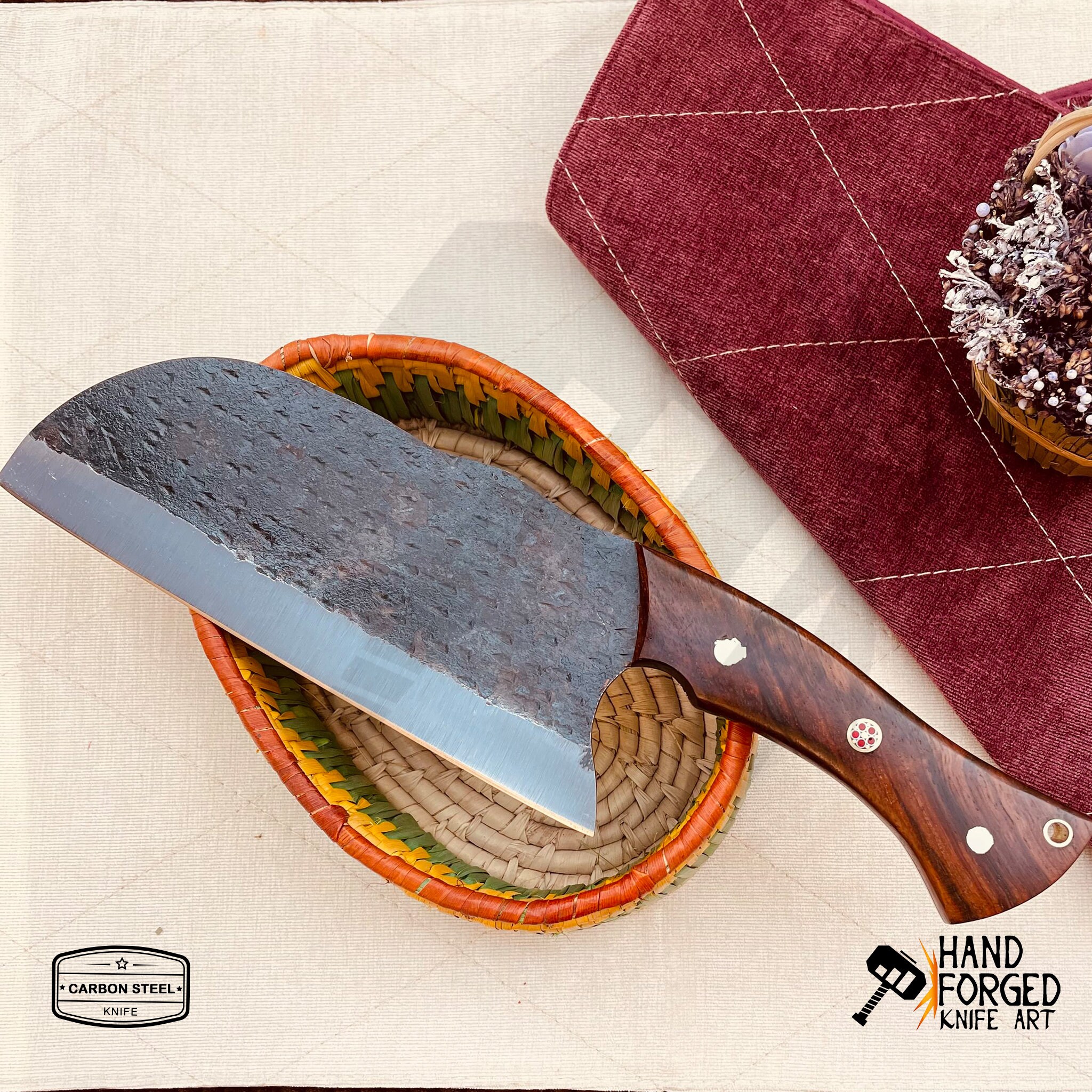 Custom Handmade Chef Knife Serbian Meat Cleaver Chefs Knife Etsy