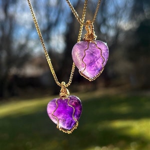 Amethyst Heart Necklace