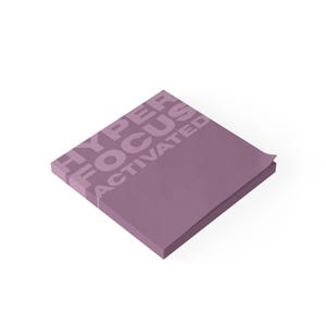 Hyperfocus ADHD Sticky Notes - Funny School & Office Supplies - ADHD and Autism Productivity Tool - Neurodivergent Gift
