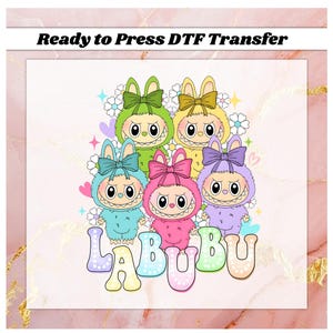 Monster Doll Dtf Ready to Transfer , Coquette Bow Cute Doll Transfer Dtf , Coquette Bow Png, Gift For Birthday  Day Iron On Transfer