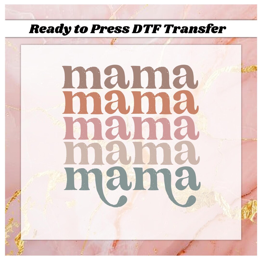 Retro Mama DTF Transfer Ready to Press, Retro Mothers Day Mama DTF ...