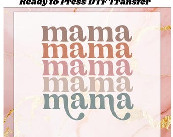 Retro Mama DTF Transfer Ready to Press, Retro Mothers Day Mama DTF, Mama Ready to Press Print, Mama Iron on DTF gift mothers day
