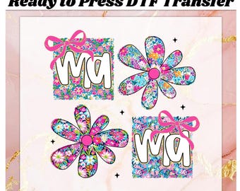 Mothers Day Flower Mama DTF Transfer Ready to Press, Coquette Bow Mama DTF, Mama Ready to Press Print, Mama sublimation DTF