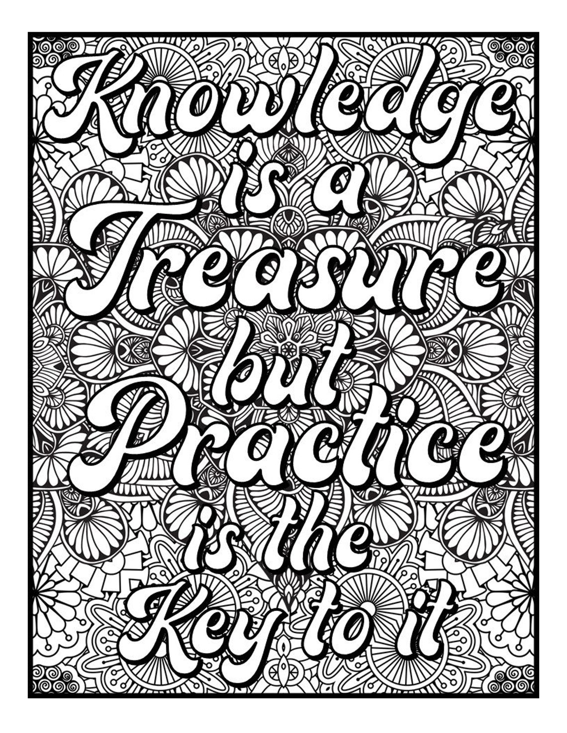 Motivational Coloring Pages for Adults Etsy