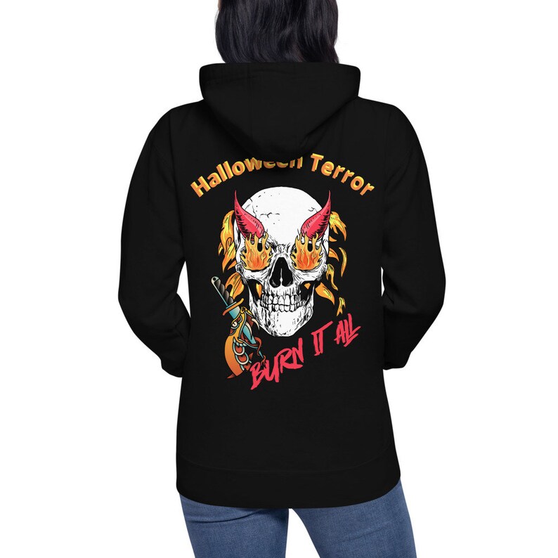 flaming skull hoodie