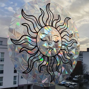 Sun catcher window sticker sun self-adhesive reusable