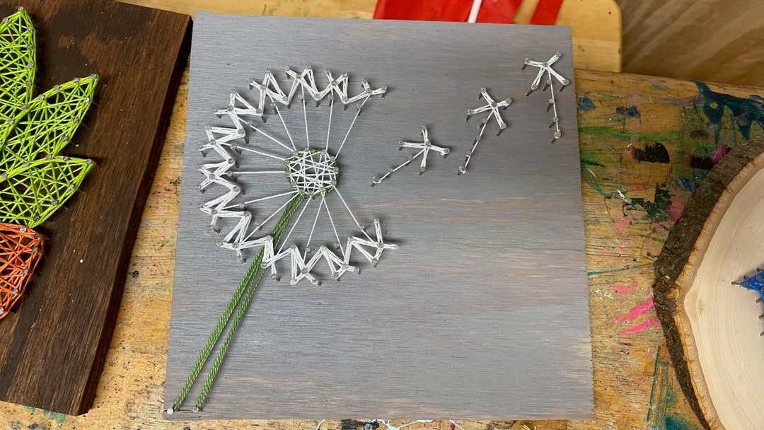 Dandelion String Art Etsy