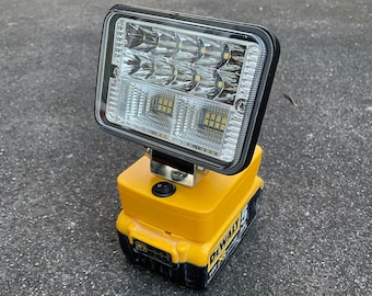 Custom made Dewalt 18v/20v flood work lights, 1300 lumens, low voltage protection