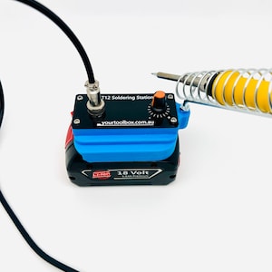 Custom made Bosch Blue Professional 18v cordless soldering station, smart console with OLED display