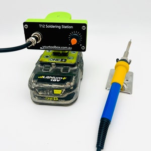 Custom made Ryobi one+ 18v cordless soldering station, smart console with OLED display