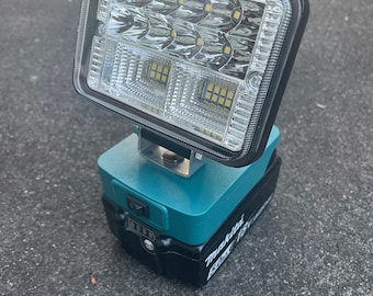Custom made Makita 18v flood work lights, 1300 lumens, low voltage protection