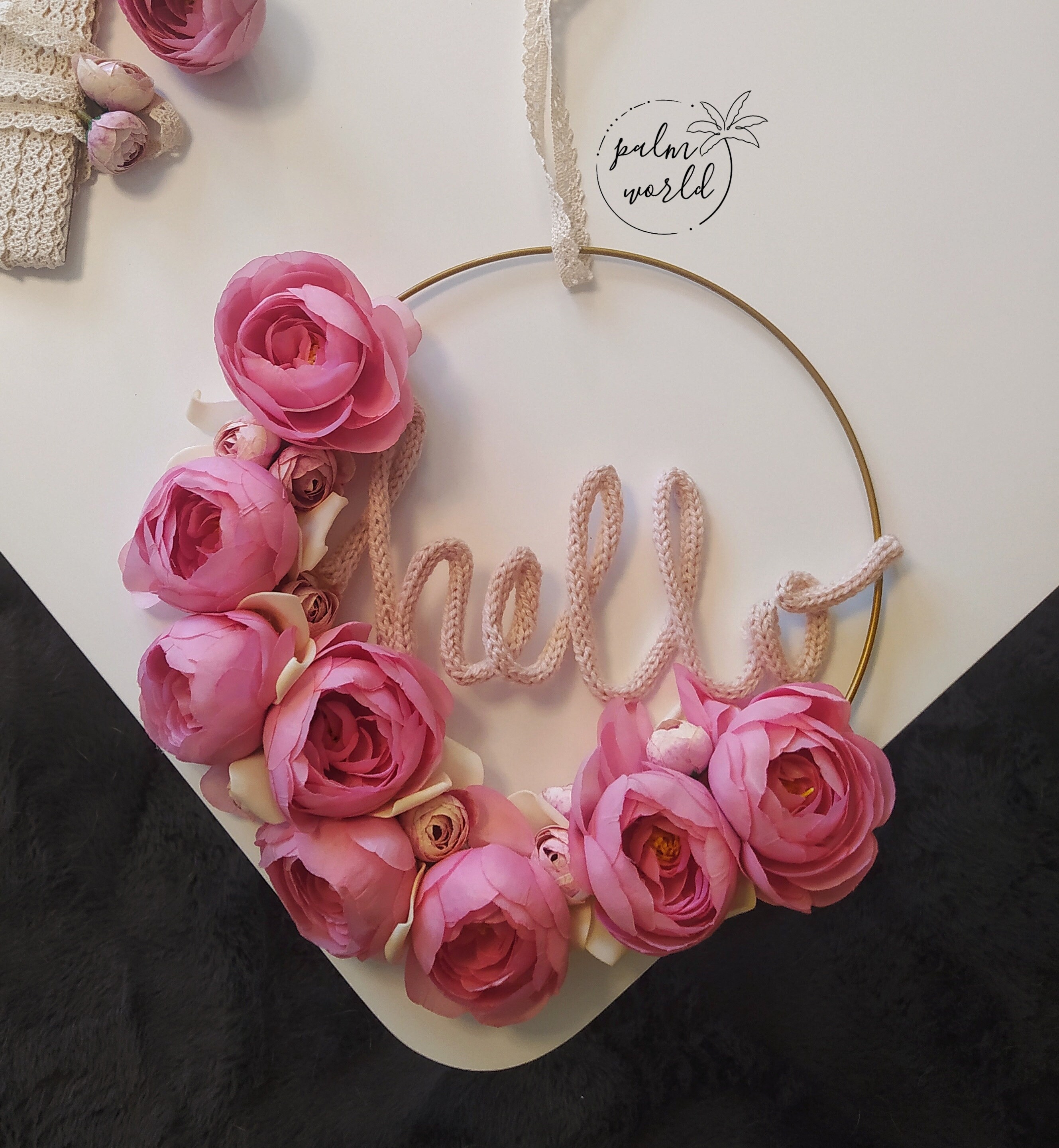 Customized floral door decoration / Front door decoration / | Etsy