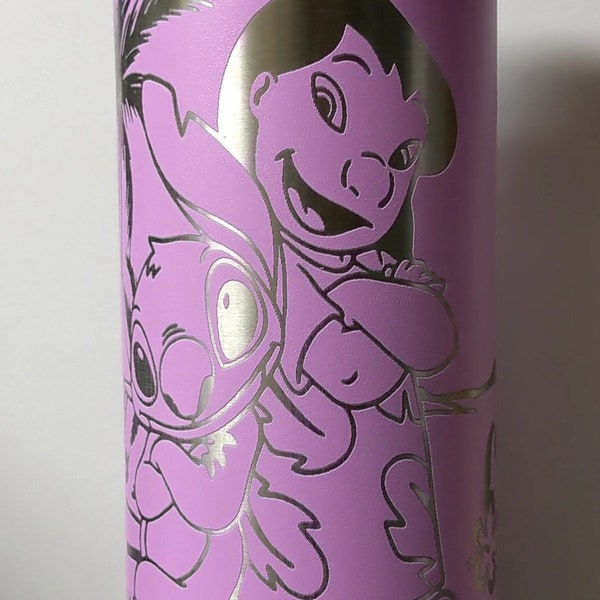 Lilo and Stitch Version 2 Water Bottle or Tumbler, Personalized, FREE SHIPPING