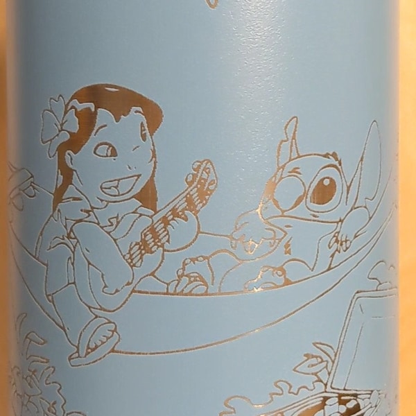 Lilo and Stitch Water Bottle or Tumbler, Personalized, FREE SHIPPING