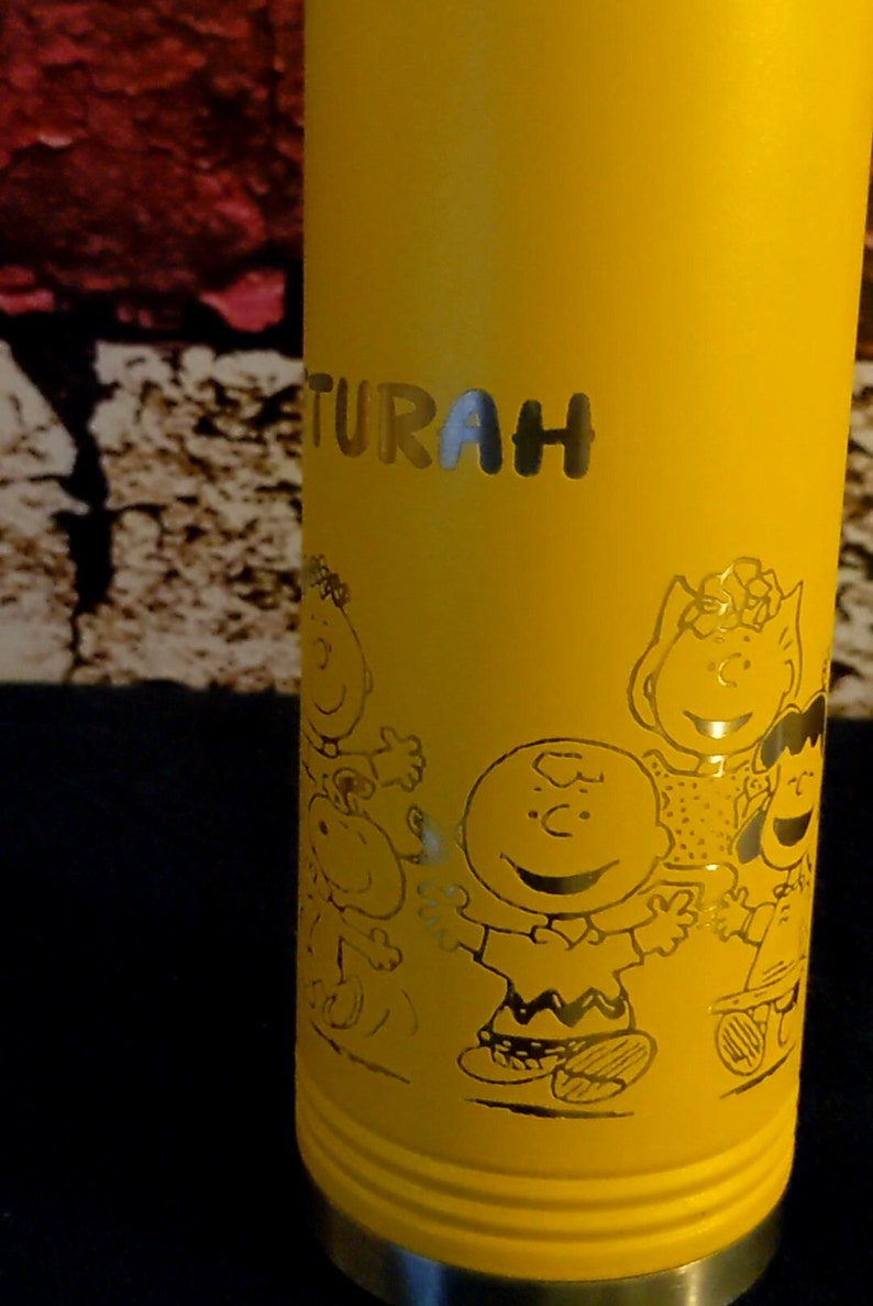 Peanuts Snoopy Water Bottle Personalized FREE SHIPPING Etsy