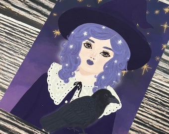 Celestial Witch Art Print - Digital Download