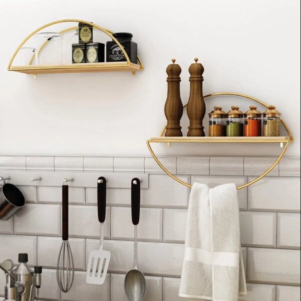 TureClos Wall-Mounted Storage Rack No Drilling Hole Board Storage Rack  Pegboard Wall Shelves for Home Kitchen Bathroom 