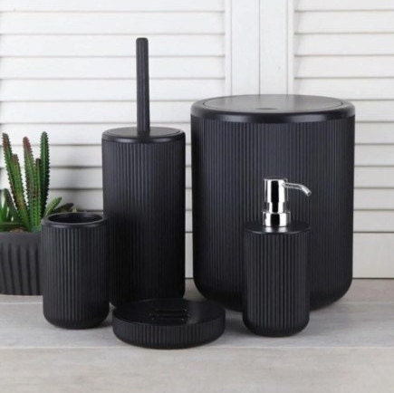 Modern Matt Black Bathroom Accessories, Square & Round Wastes & Bath  Accessories