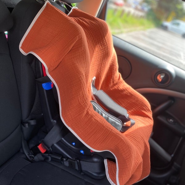 Baby Toddler Kids Car Seat Protector Liner Cotton Muslin Cover Insert Baby Shower Gift For New Mums. Gift Idea for Toddler Girls Boys