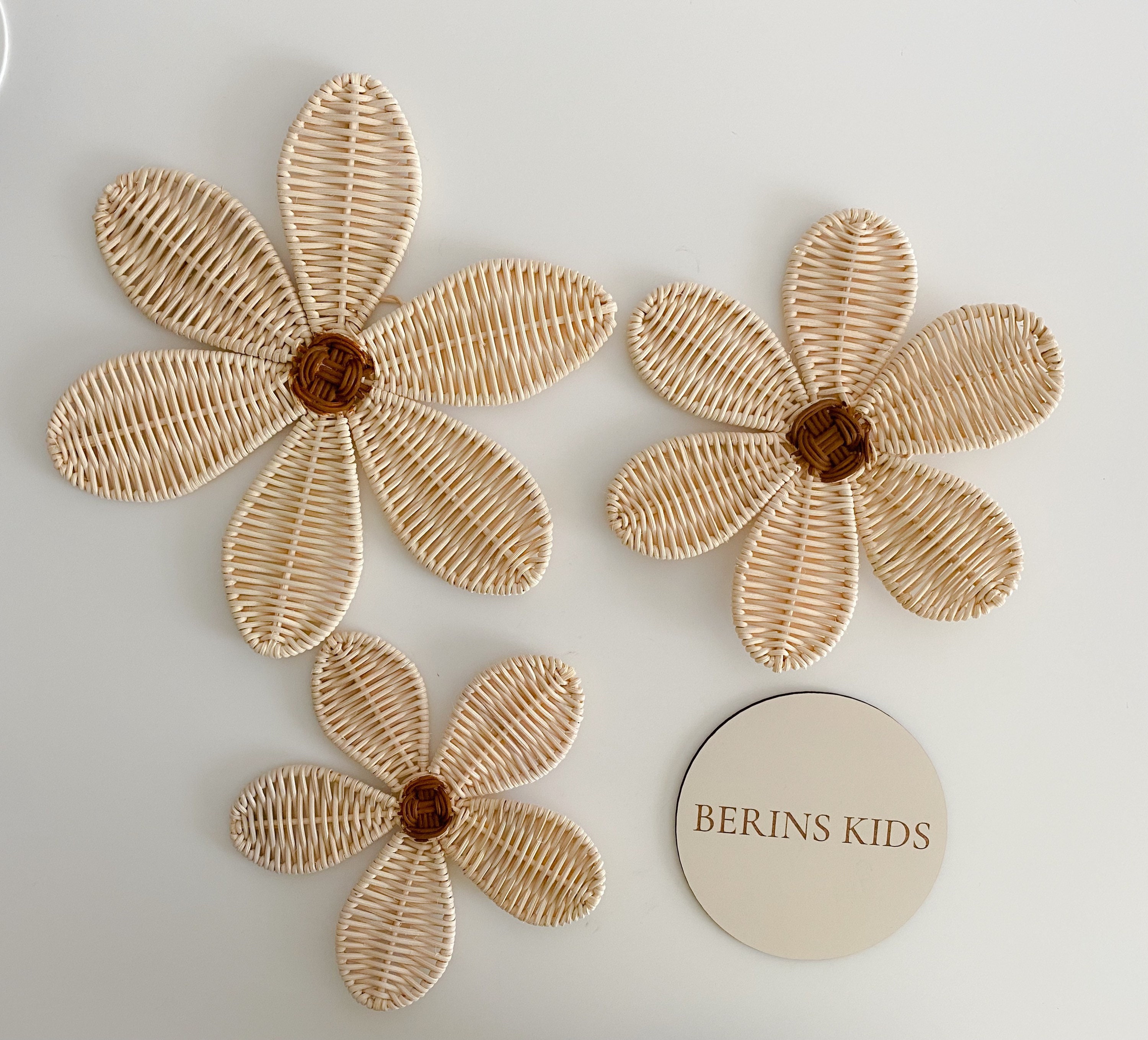 Handmade Rattan Flower Wall Hanging Nursery Wall Decor Etsy