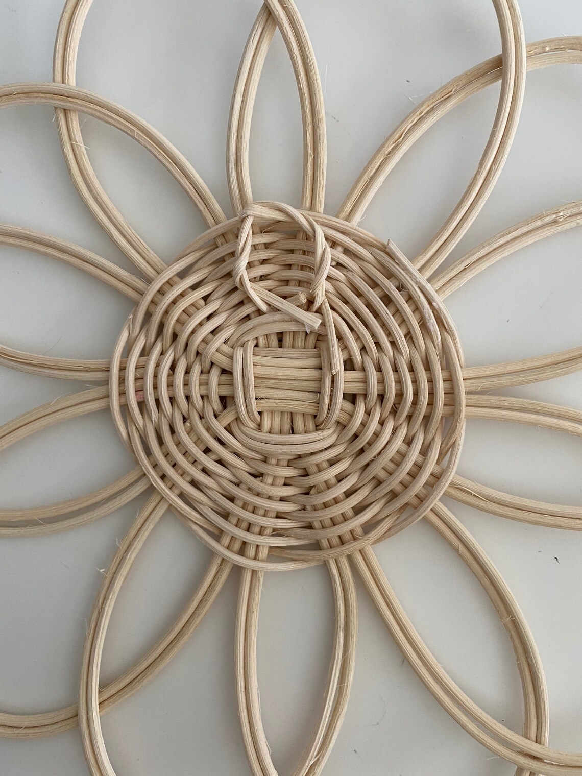 Handmade Rattan Flower Wall Hanging Nursery Wall Decor Etsy UK
