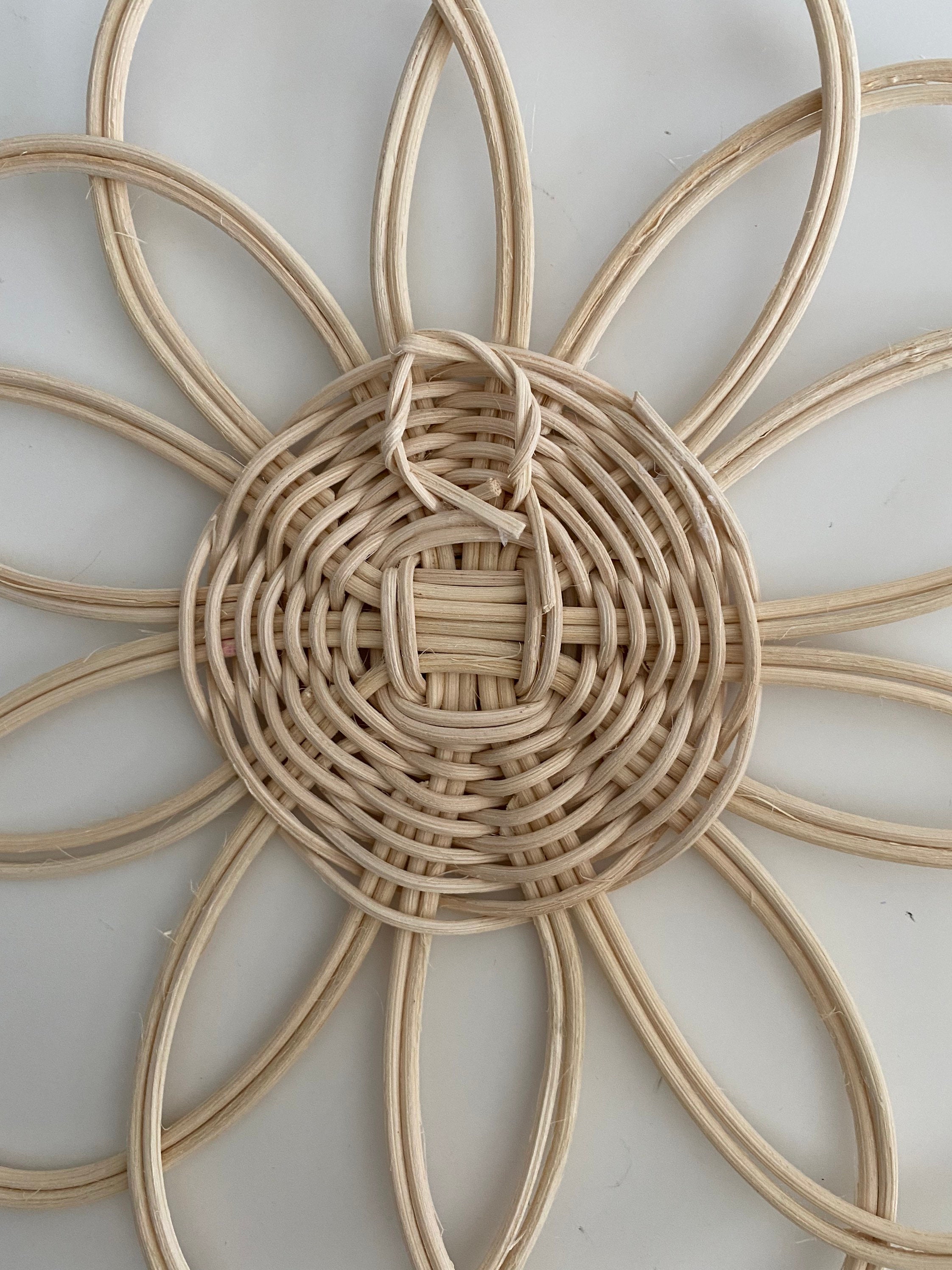 Handmade Rattan Flower Wall Hanging Nursery Wall Decor | Etsy UK