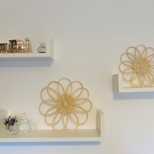 Handmade Rattan Flower Wall Hanging | Nursery Wall Decor | Boho Wall ...