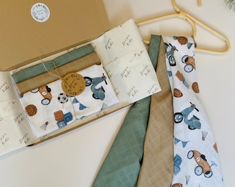Muslin Baby Washcloths 3-Pack: Soft Cotton Face Towels (50x50cm)