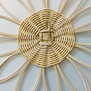 Handmade Rattan Flower Wall Hanging | Nursery Wall Decor | Boho Wall ...