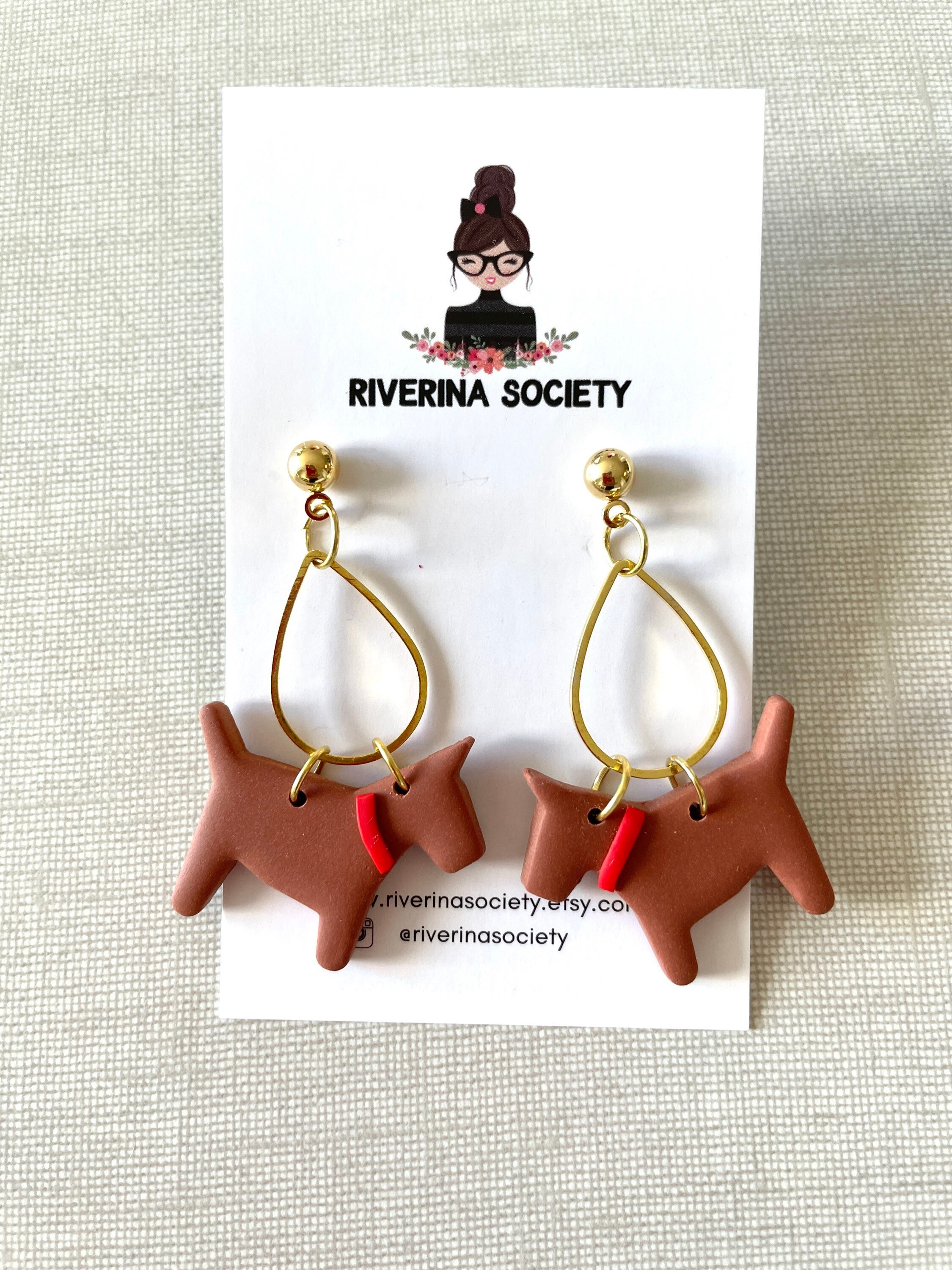 dog shaped earrings