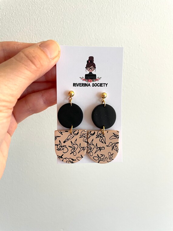 Girl Power Earrings Body Positive Mothers Day Feminist Etsy