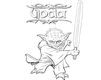 Coloring pages - star wars - yoda - darth vader - storm trooper