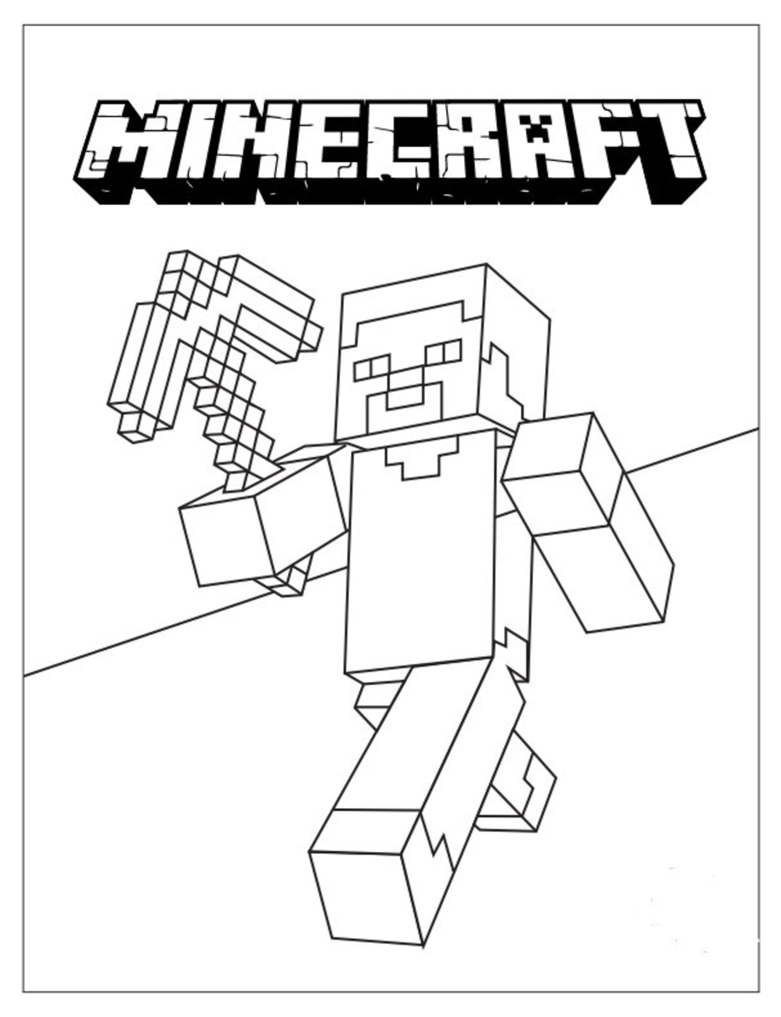 20 Coloring Pages Of Minecraft Characters And Scenes Etsy 20 Coloring Pages Of Minecraft Characters And Scenes Etsy