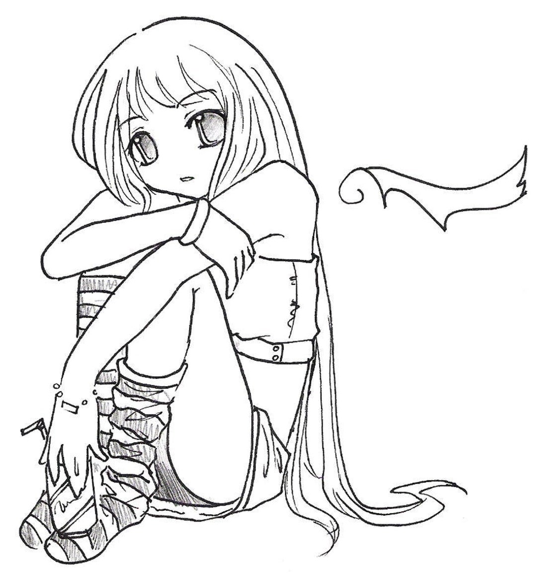 Sexy Anime Girls Coloring Book Etsy Sexy Anime Girls Coloring Book Etsy