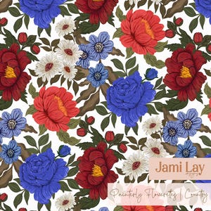 Home Decor Fabric, Floral Pattern, Seamless Pattern, Fabric Design, Cottagecore Pattern, Old Money, Botanical print, Textile Design, Peonies