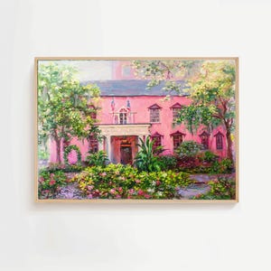 Savannah Print: The Olde Pink House Oil Painting Reproduction