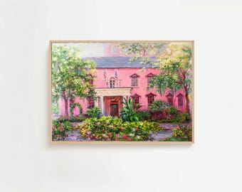 Savannah Print: The Olde Pink House Oil Painting Reproduction