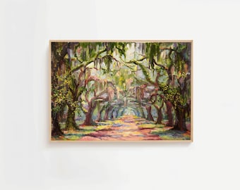 Savannah Wormsloe Historic Site Print, Ancient Oak Avenue Art